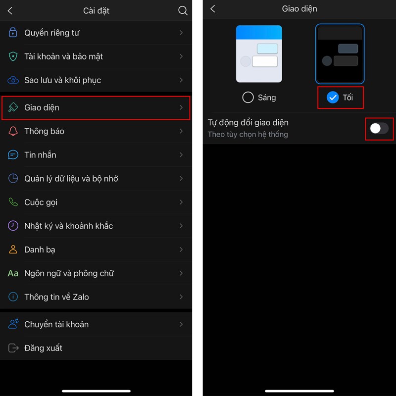 Cách khắc phục lỗi giao diện tối của Zalo không hoạt động trên iPhone