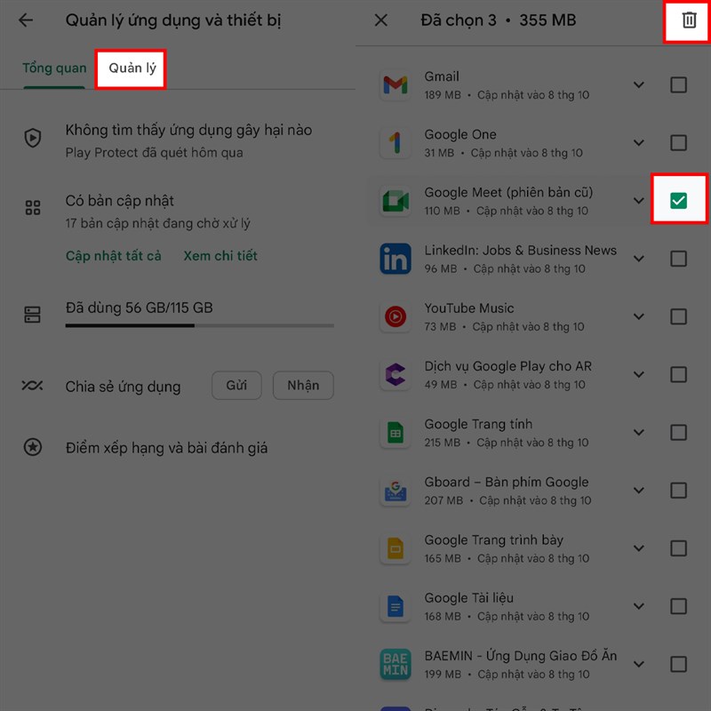 3 cách gỡ cài đặt nhiều ứng dụng trên Android