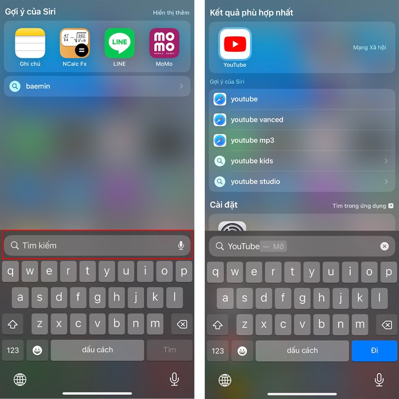 Cách tìm kiếm nhanh trên màn hình chính iPhone