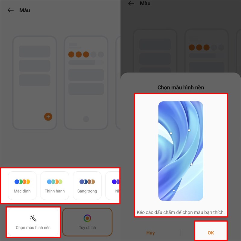 Cách chỉnh màu điện thoại OPPO