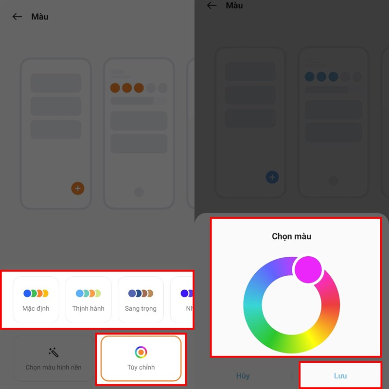 Cách chỉnh màu điện thoại OPPO