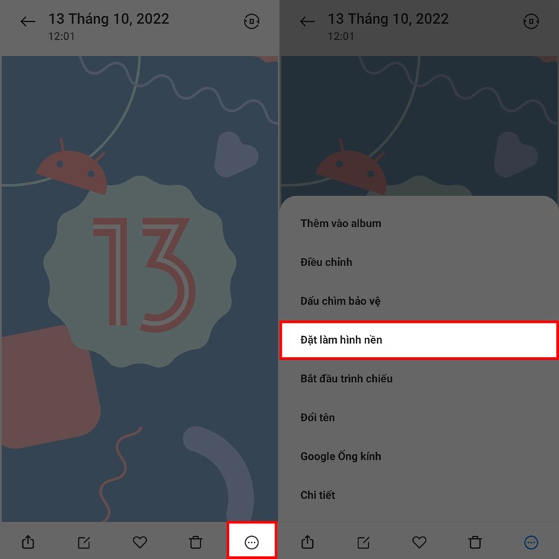 Cách tải hình nền Android 13