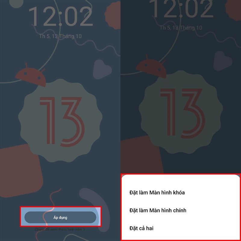 Cách tải hình nền Android 13