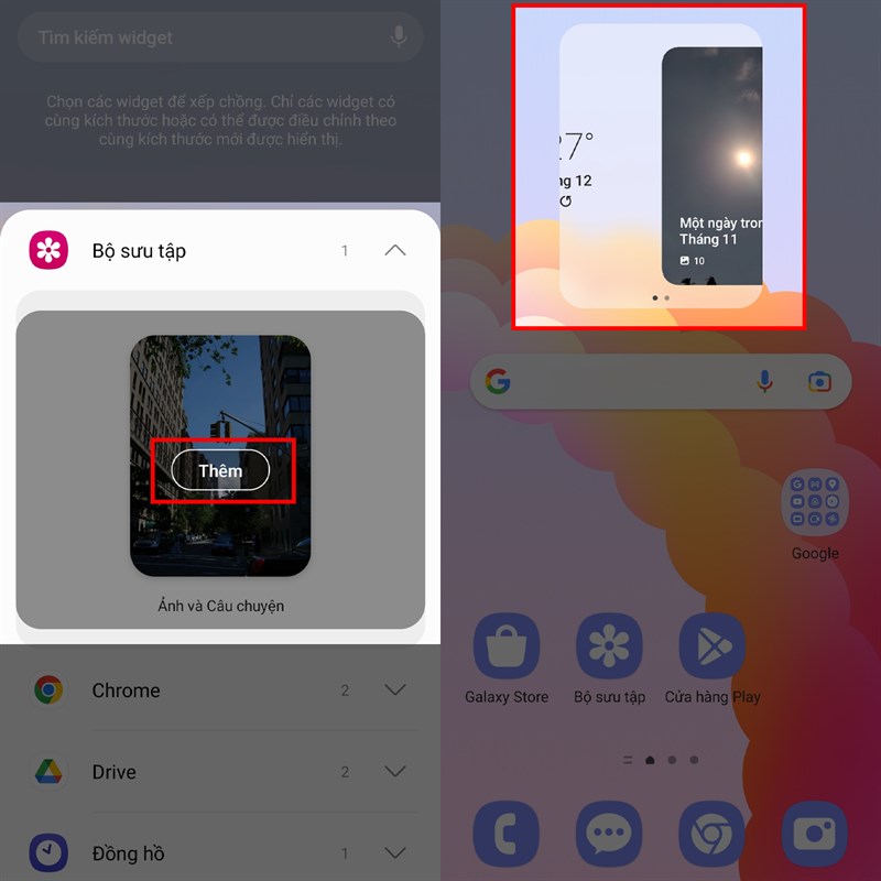 Hướng dẫn cách chồng nhiều Widget trên Android