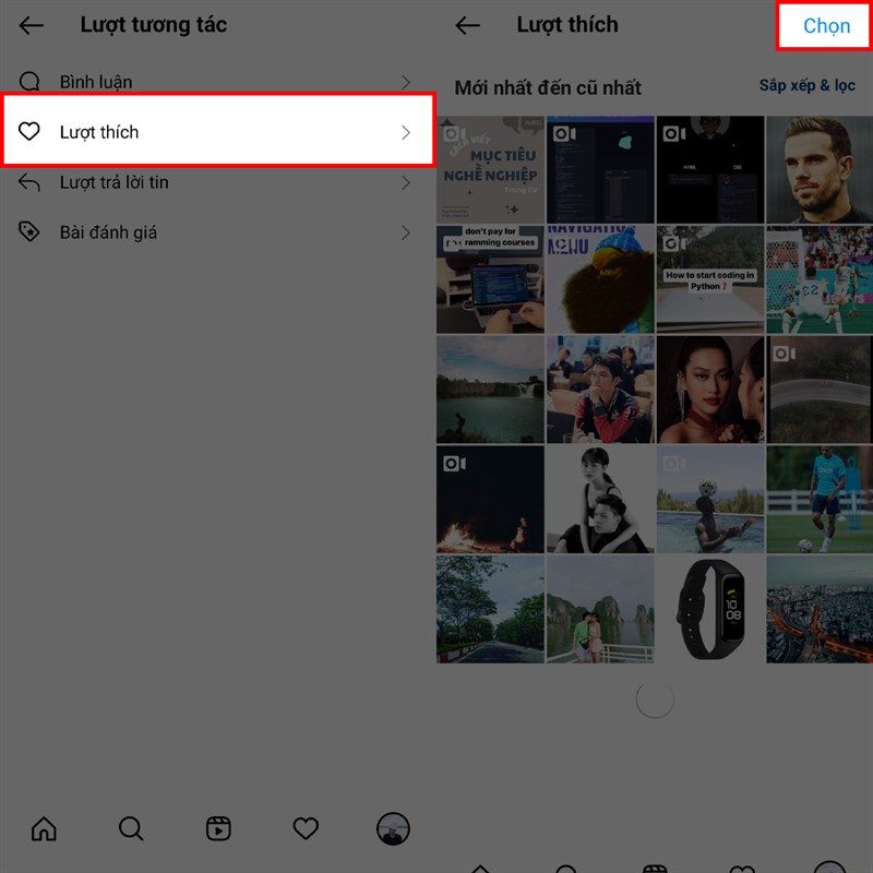 Cách bỏ thích nhiều bài viết cùng lúc trên Instagram