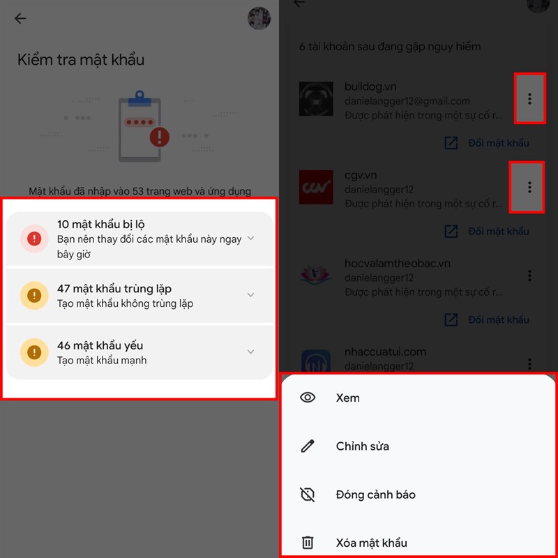 Cách kiểm tra mật khẩu đã lưu trên Chrome điện thoại có bị lộ không Cách kiểm tra mật khẩu đã lưu trên Chrome điện thoại có bị lộ không