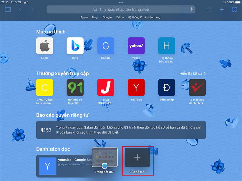Cách mở nhiều cửa sổ Safari trên iPad
