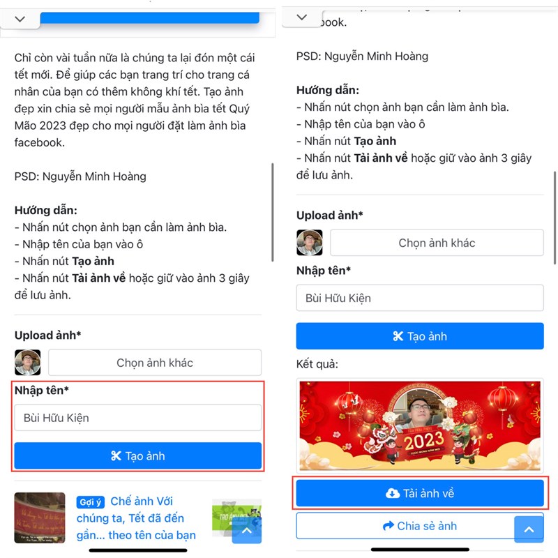 Cách tạo ảnh bìa Facebook Tết 2023