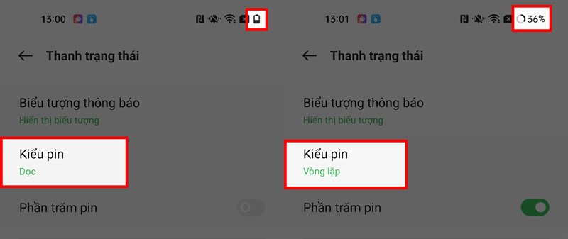 Cách đổi kiểu biểu tượng pin cho OPPO