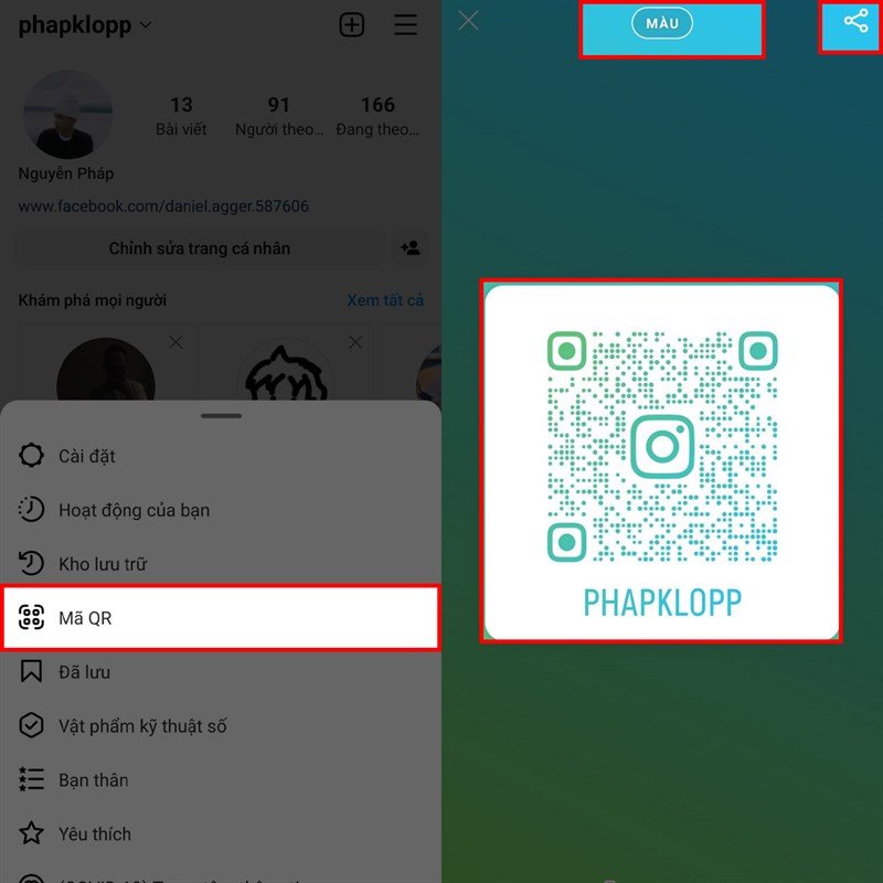 Hướng dẫn cách lấy mã QR tài khoản Instagram