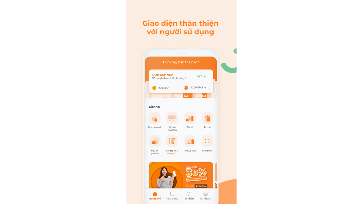  App giúp việc nhà bTaskee