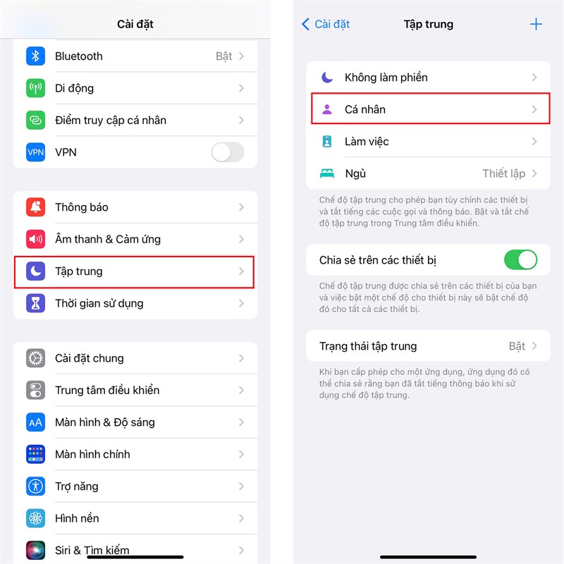 Cách bật Dark Mode bằng tính năng Focus Cách bật Dark Mode bằng tính năng Focus