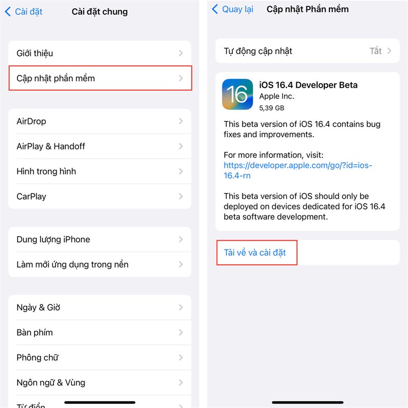 Cách cài đặt iOS 16.4 Beta 1