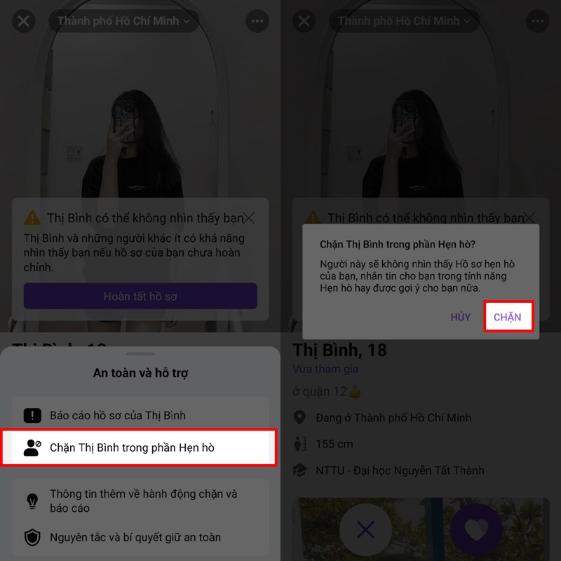 Cách chặn người khác trong hẹn hò Facebook Cách chặn người khác trong hẹn hò Facebook