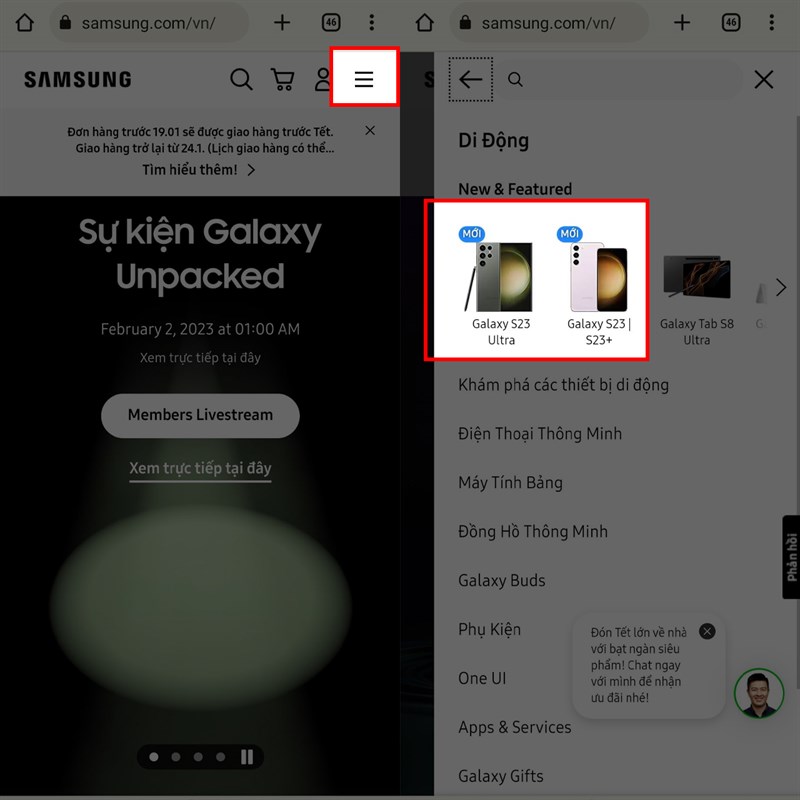 Cách xem Samsung Galaxy S23 series với chế độ AR