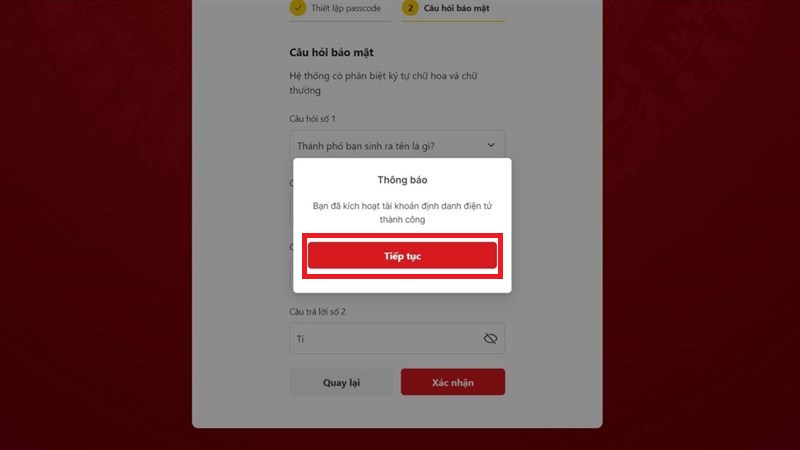 Cách kích hoạt tài khoản định danh điện tử trên máy tính Cách kích hoạt tài khoản định danh điện tử trên máy tính