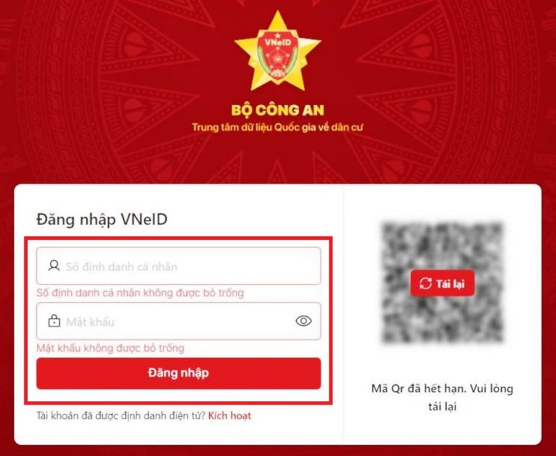 Cách kích hoạt tài khoản định danh điện tử trên máy tính Cách kích hoạt tài khoản định danh điện tử trên máy tính