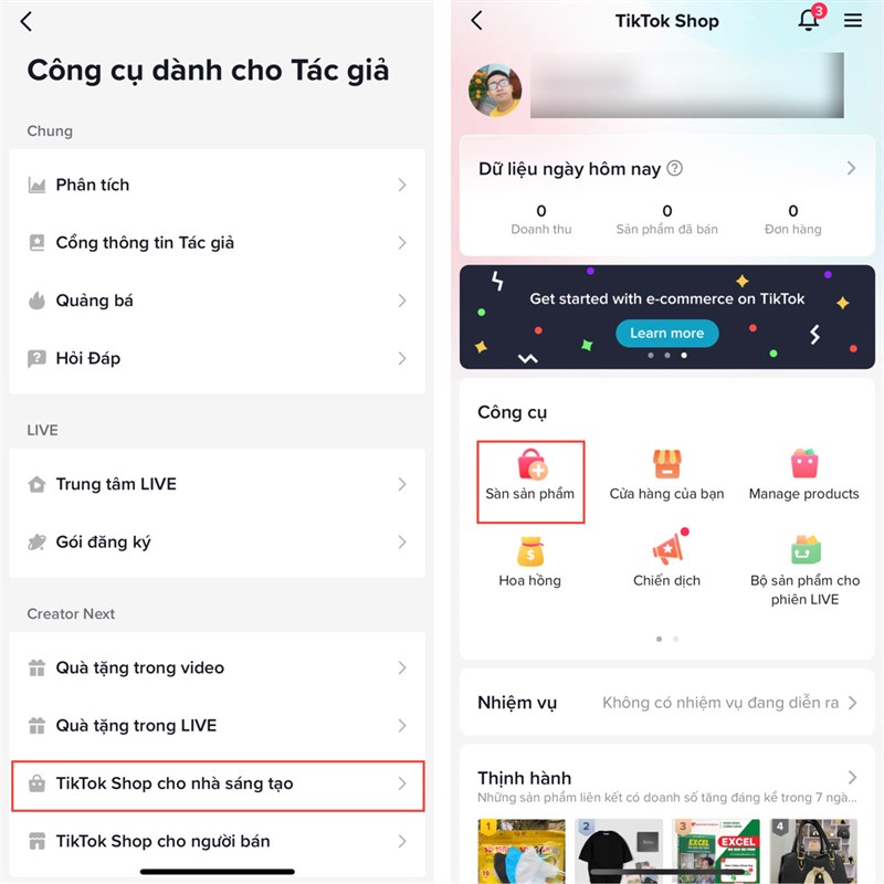 Cách mua sản phẩm mẫu TikTok Shop miễn phí