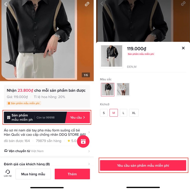 Cách mua sản phẩm mẫu TikTok Shop miễn phí