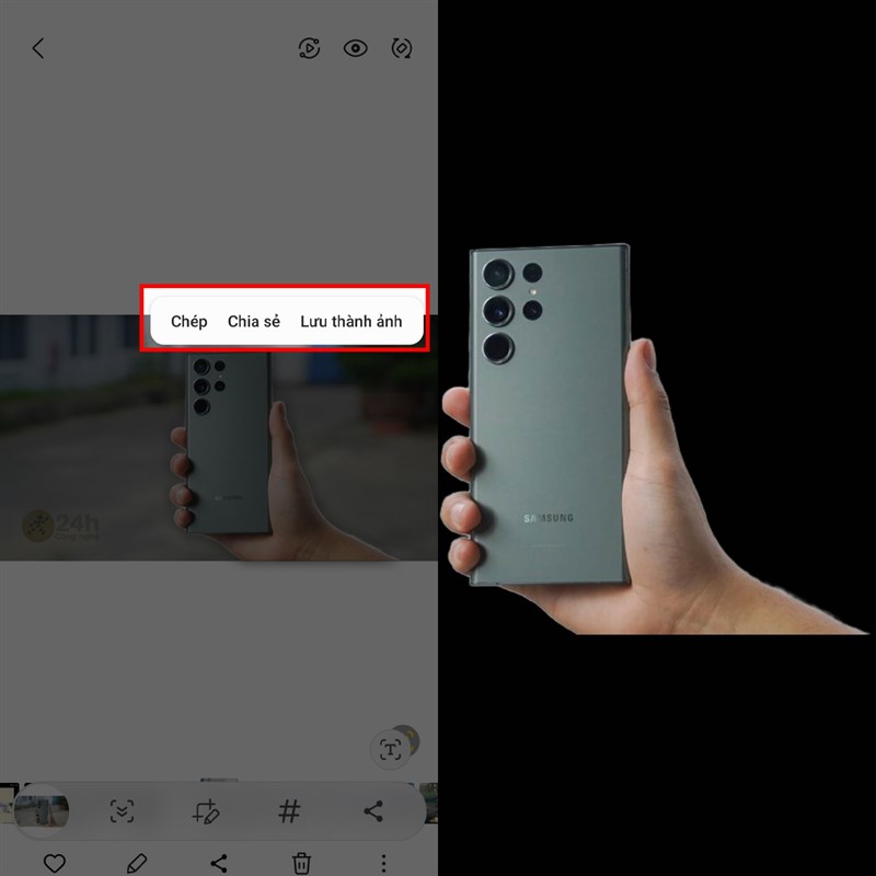 Hướng dẫn cách tách nền ảnh trên Samsung Hướng dẫn cách tách nền ảnh trên Samsung