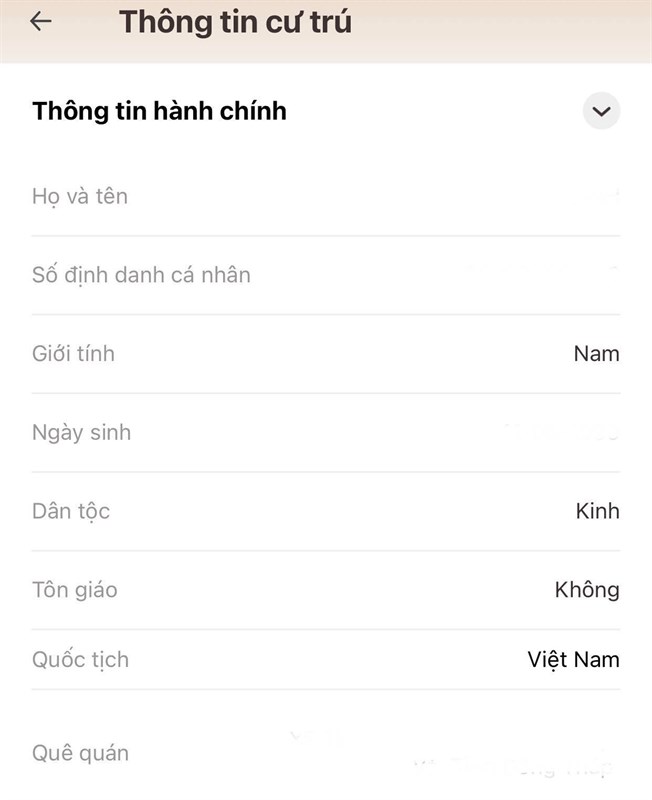 Hướng dẫn cách tra cứu thông tin cư trú trên VNeID