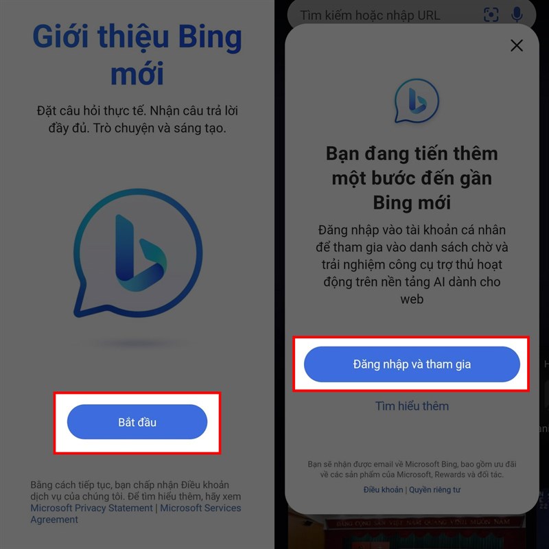Hướng dẫn cách sử dụng Bing AI trên Android