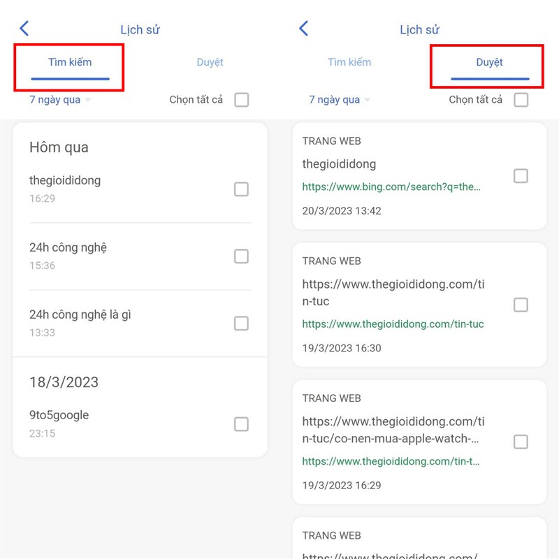 Cách xem lịch sử duyệt web Bing AI trên Android