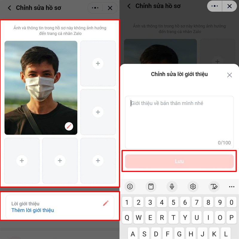 Hướng dẫn cách chỉnh hồ sơ hẹn hò trên Zalo