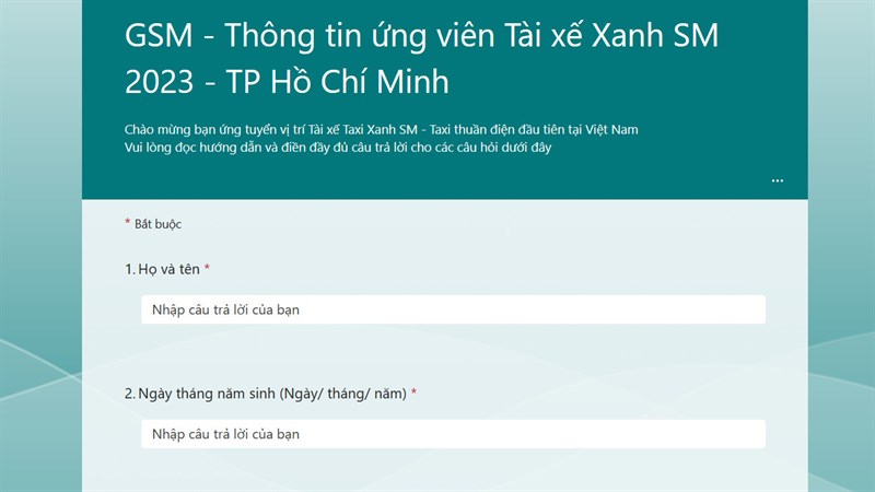 Hướng dẫn cách đăng ký tài xế Taxi Xanh SM