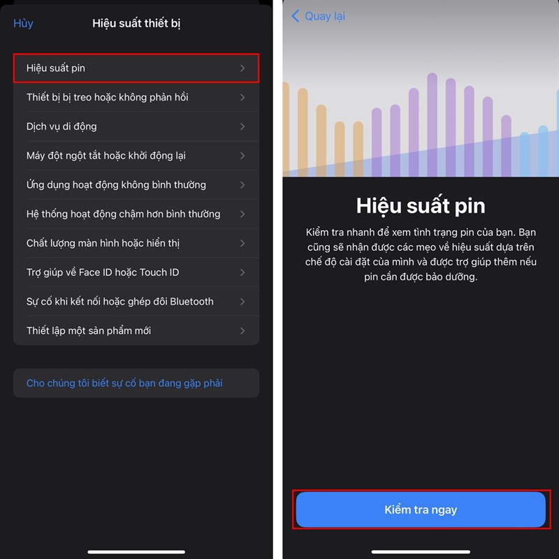 Cách kiểm tra độ chai pin iPhone trong app hỗ trợ của Apple