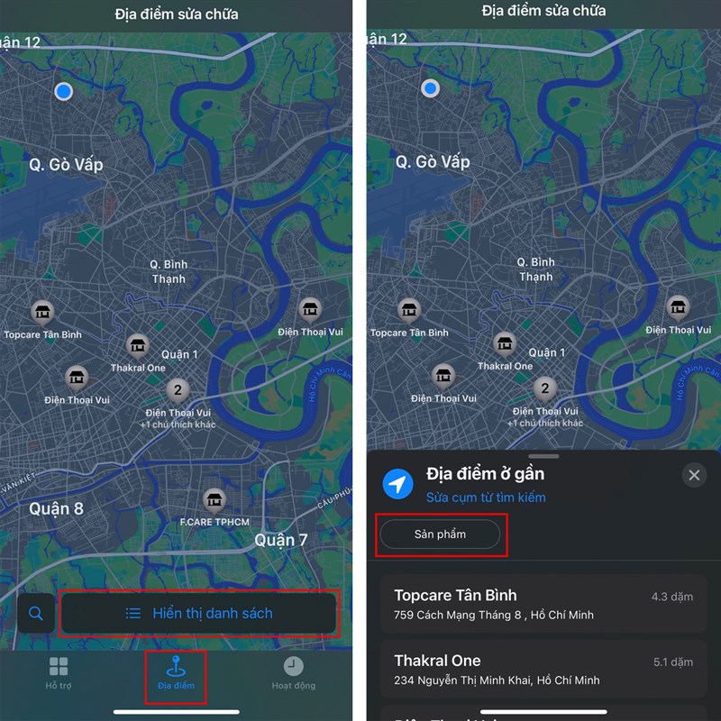 Cách tìm kiếm địa điểm sửa chữa trong app hỗ trợ của Apple Cách tìm kiếm địa điểm sửa chữa trong app hỗ trợ của Apple